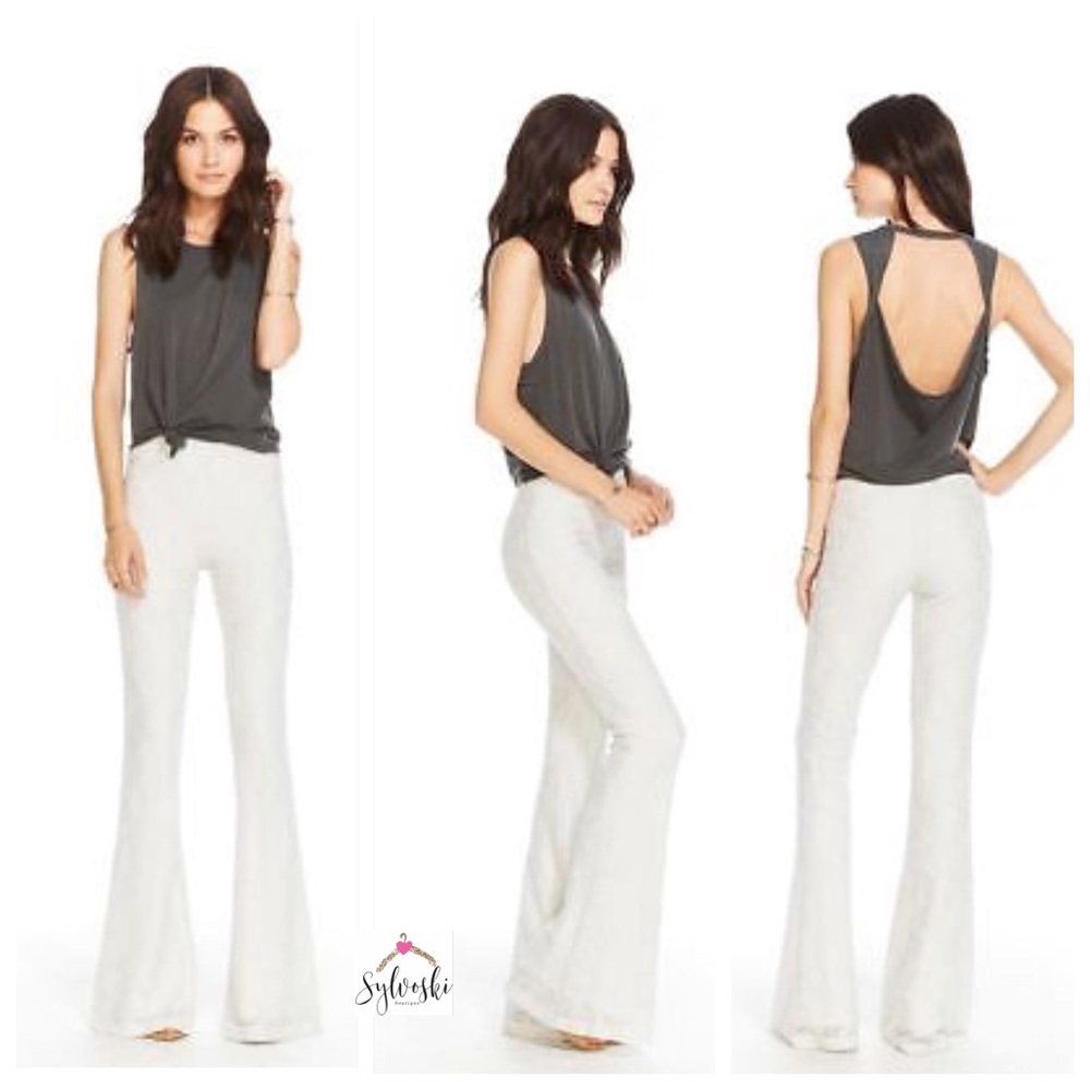 🆕Chaser - Lace Bell Bottoms (salt) Casual Pants - Picture 3 of 8